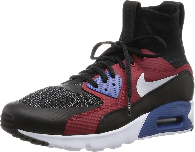 Nike Air Max 90 Ultra Superfly Mens Running Trainers 850613 Sneakers Shoes (UK 6 US 6.5 EU 39, Black White Dark Grey 001)