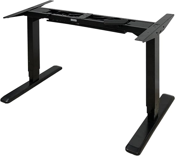 Dual Motor Electric Standing Desk Frame, Height Adjustable Sit Stand Desk Base 24.550, 3 Memory Controller, Heavy Duty Steel Frame 225 lbs, Black (Tabletop Not Included)