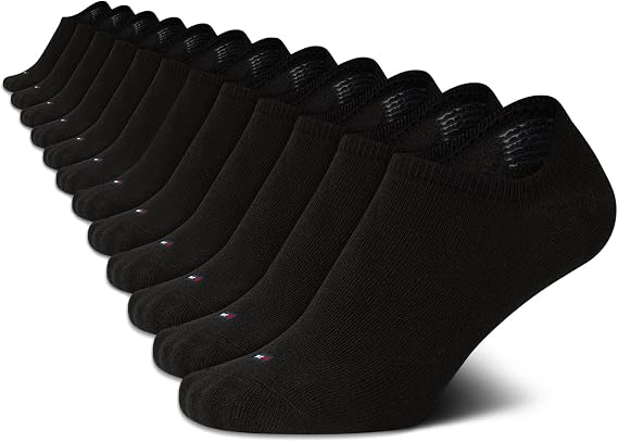 Tommy Hilfiger Womens 12 Pack Cotton Lightweight No Show Liner Socks