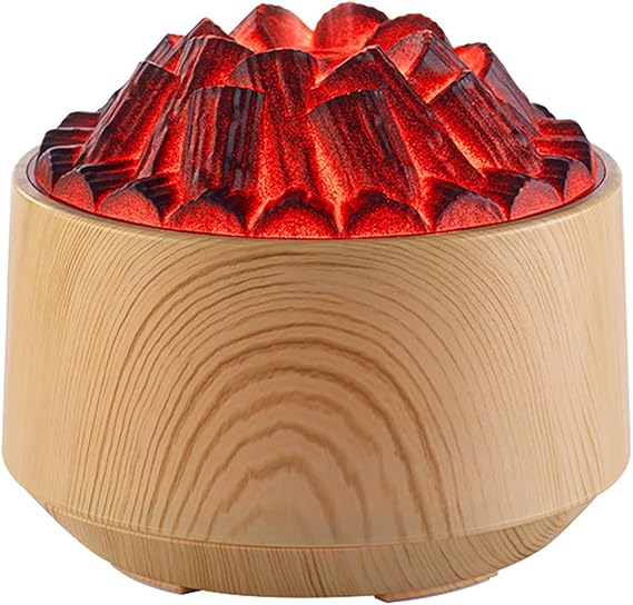 Essential Oil Diffuser, 300ml Wood-Fired Design Wood Grain Aromatherapy Diffuser, 7-Colour Cool Mist Humidifier with Timer and Auto-Shutdown Function (Light Wood Grain)