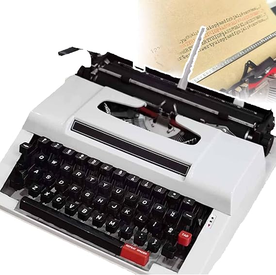 Manual Typewriter, Traditional Retro Style Typewriter, Classic Word Processor, for Writing Novels Anywhere and Adventurous Writers (A)