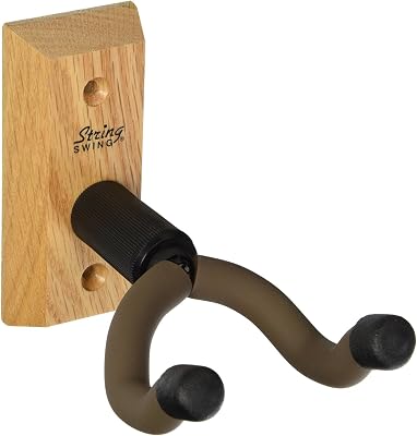 String Swing - 4 Pack Oak Wall Mount Guitar Hanger - Guitar Hook for Wall - Hardwood Guitar Wall Hanger - Wall Mounted Guitar Holder - Guitar Accessories - CC01K-O4 - Made in USA