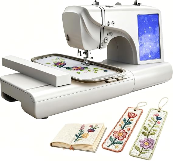 Embroidery Sewing Machine with 7" Touchscreen, USB Port, 132 Built-in Stitches, 398+ Patterns, Mirror Function for Fashion, Quilting & Personalized Creations