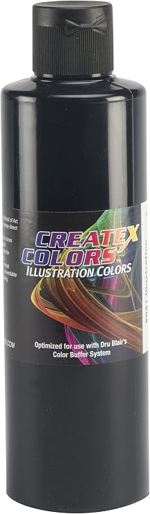 Createx Colors Paint for Airbrush, 8 oz, Illustration Black