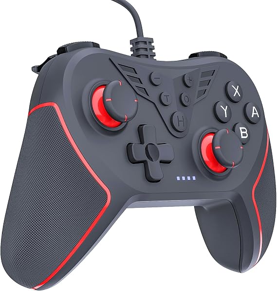 RivalPlay PC Controller Wired Game Controller for PC, Windows 11, 10, 7 & 8 with Paddles, 3-Level Vibration, Mappable Buttons & Textured Grips
