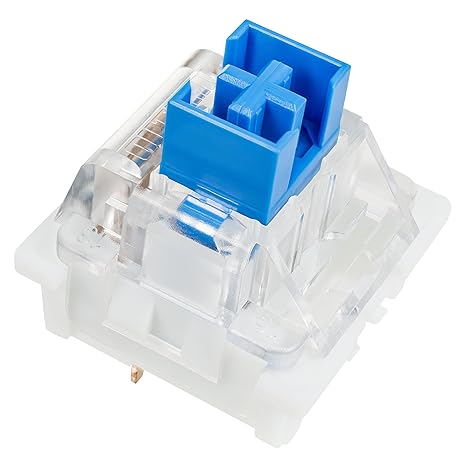 OUTEMU Blue Clicky Switches, 10-Pack 3-Pin RGB Dustproof Keyboard Switches