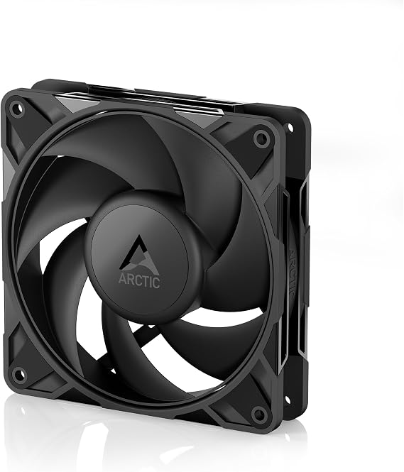 ARCTIC P12 Pro - Powerful Premium Fan, 120 mm PWM Fan, 600-3000 RPM, 0 RPM < 5% PWM, Fluid Dynamic Bearing, 4-Pin - Black