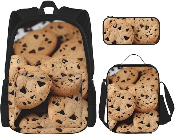 3 in1 Travel Laptop Backpack with Lunch Bag and Pencil Case Casual Daypack