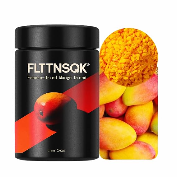 Freeze-Dried Mango Diced, 200g/7.1oz Fruit Snacks with 1 Ingredients