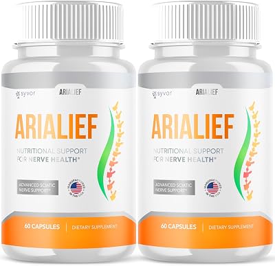 2 Pack Arialief Capsules for Nerve Health, Official Arialief Supplement Pills for Lasting Support, Aria LIEF PrimePalm for Sciatica, Aria Leaf Advanced Nerve Pill Natural Ingredients 120 Capsules
