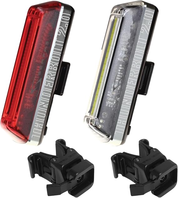 Serfas Thunderbolt 2.0 USB Rechargeable Head Tail Light Combo 120 Lumen