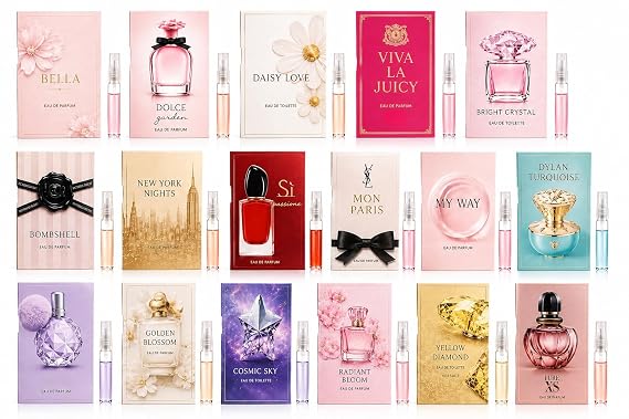 Travel Perfume Set for Women 8 Mini Fragrance Samples, Portable Perfume Vials for Purse & Trips