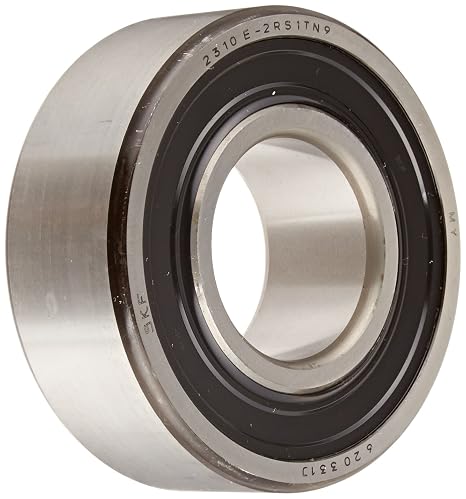 SKF 2310 E-2RS1TN9 Double Row Self-Aligning Bearing, ABEC 1 Precision, Double Sealed, Plastic Cage, Normal Clearance, Metric, 50mm Bore, 110mm OD, 40mm Width