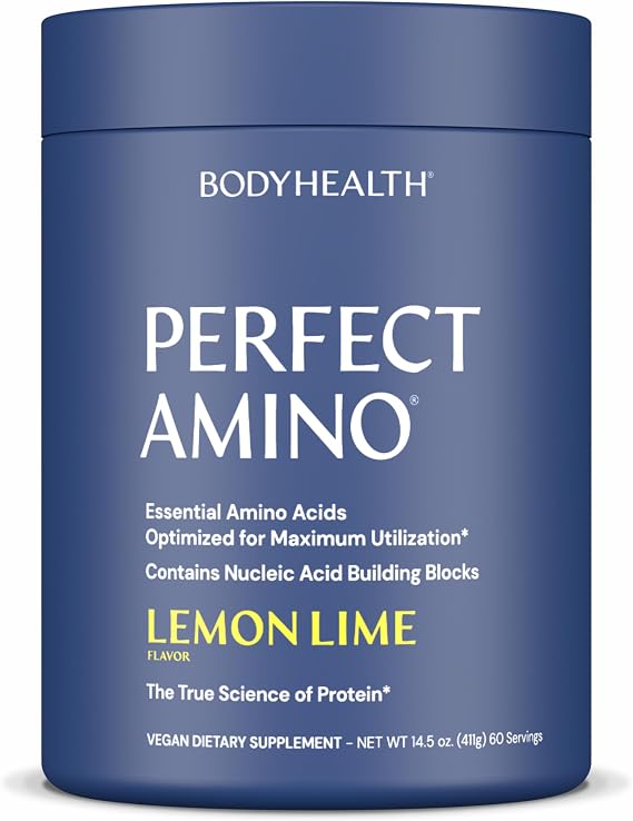 BodyHealth PerfectAmino - BCAA and EAA Powder for Pre and Post Workout - Amino Acid Energy Drink for Men and Women to Support Lean Muscle and Recovery