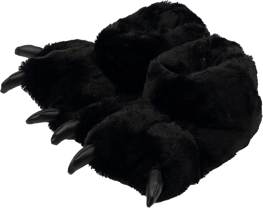 Women Plush Animal Paw Slippers Funny Novelty Bear Claw Slippers | Cozy Furry Warm Memory Foam Slippers Gifts for Halloween Christmas