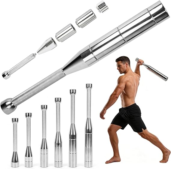 Adjustable Indian Club Steel Macebell, 3-8kg Clubbell for Strength Training