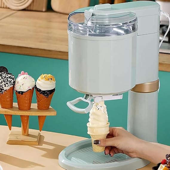 Ice Cream Maker Automatic Soft Serve Machine for Home, DIY Fruit Creami Dessert Maker, Compact Icecream Appliance