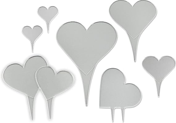Blank Acrylic Cake Toppers - Heart Variety Kit