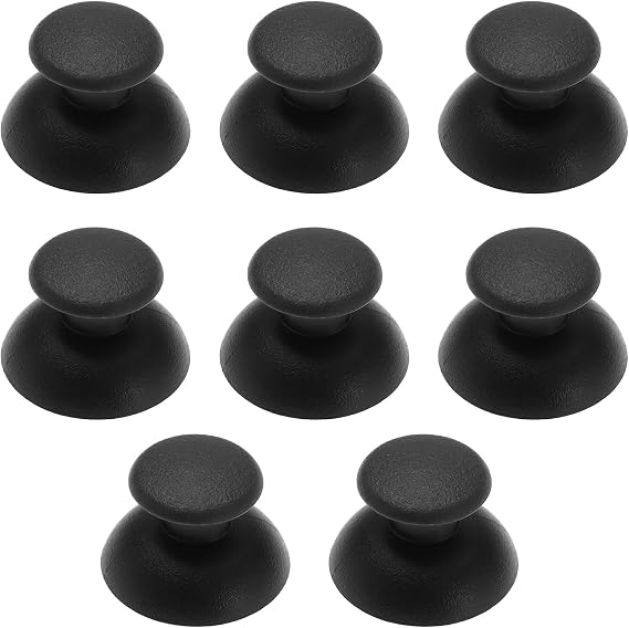 EMSea 8PCS Thumbsticks Compatible with PS3 Controller Joystick Grip Analog Stick Cap Cover Replacement Repair Accessories Black