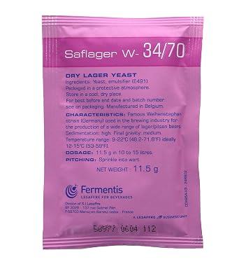 Fermentis 83-8661-58A1 Saflager W34/70 Dry Lager Yeast - 11.5g