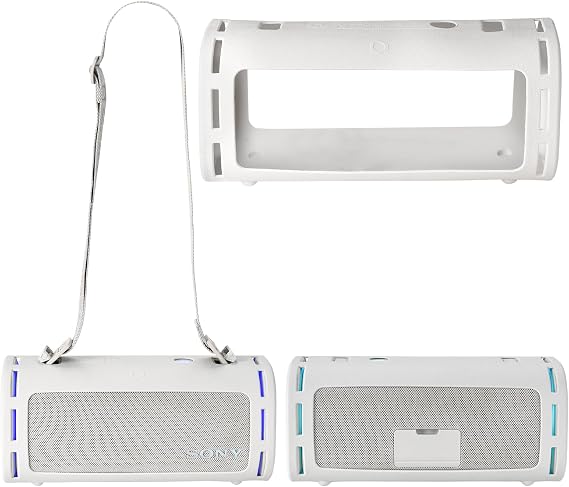 Silicone Case Compatible with Sony ULT Field 5 Portable Bluetooth Speaker, Protective Cover for Sony ULT Field 5 Speaker Accessories (White)