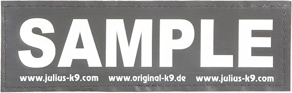 Julius-K9 Original Custom Patch with Hook and Loop Fastener, Small, White
