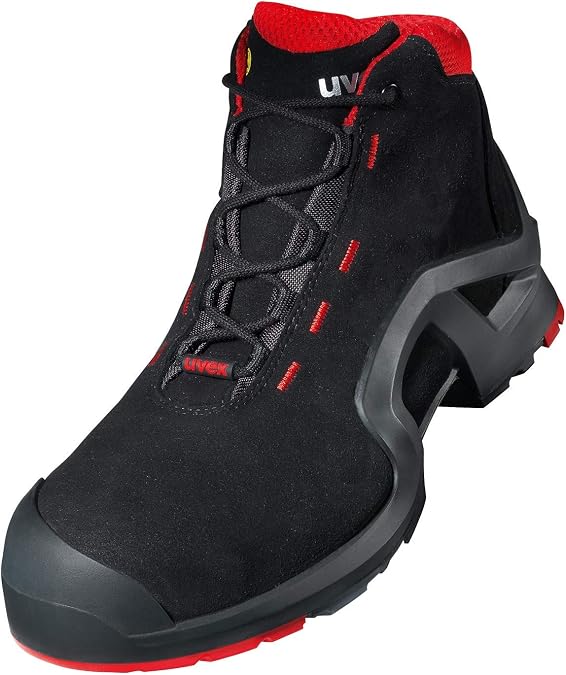 Uvex 1 x-tended support S3L Sicherheitsstiefel Herren – ESD Arbeitsschuhe metallfrei durchtritthemmend rutschfest wasserabweisend Schnürstiefel