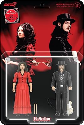Super7 Reaction Figure The White Stripes Get Behind Me Satan - 2 Pack 3.75 The White Stripes Action Figure with Accessories - Indie Rock Collectibles and Retro Toys