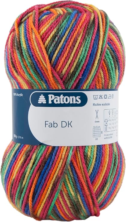 Patons Fab DK, Rainbow Color (2085), 100g