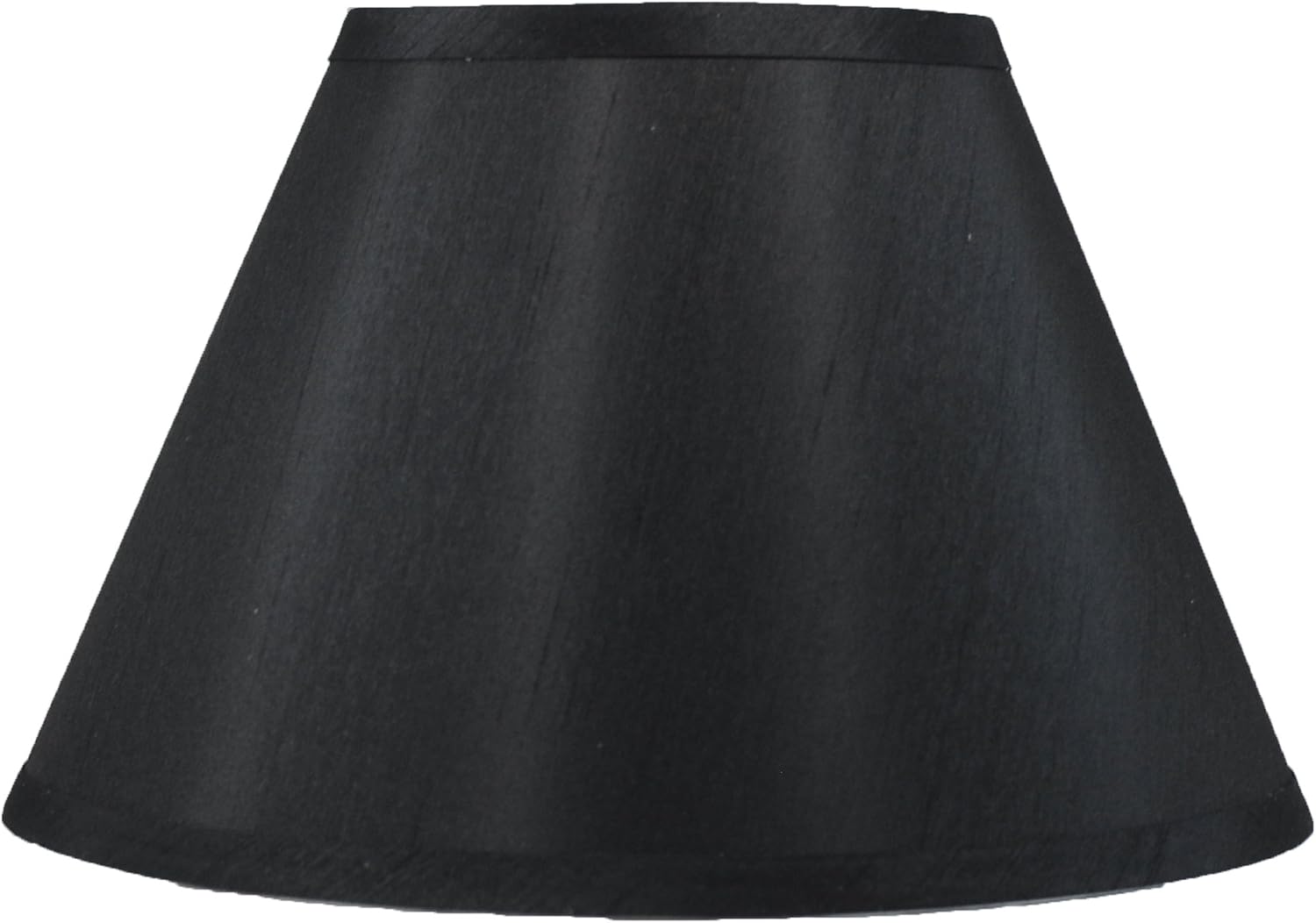 Urbanest Coolie Hardback Lampshade, Faux Silk, 6-inch by 12-inch by 8-inch, Spider Washer Fitter, Black
