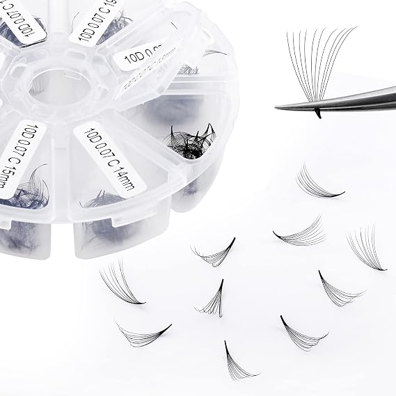 WENDY LASHES Premade Fans Eyelashes 10D, 500PCS,13-20MM C-Curl