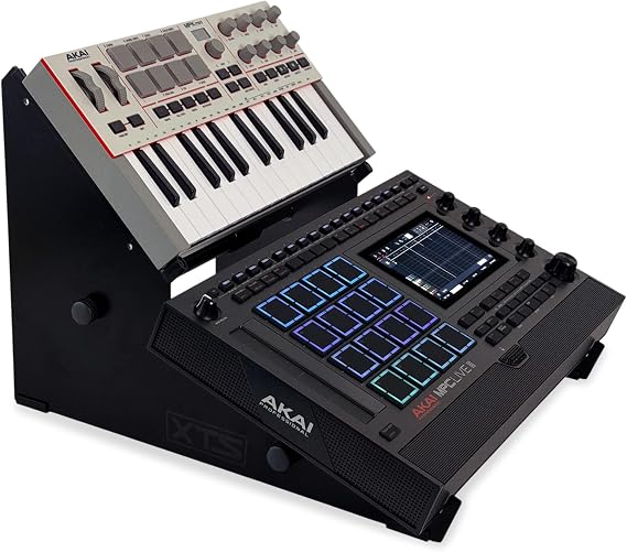 XTS 2-Tier Desktop Stand, for MPC Live 3 / Synths / Samplers, 10.6" - 18.5"