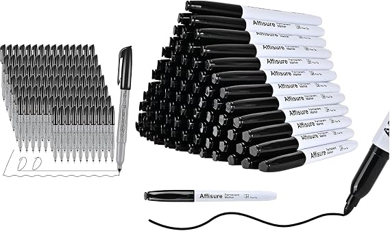 Permanent Markers, Ultra Fine Point and Permanent markers, 100 packs permanent markers bulk