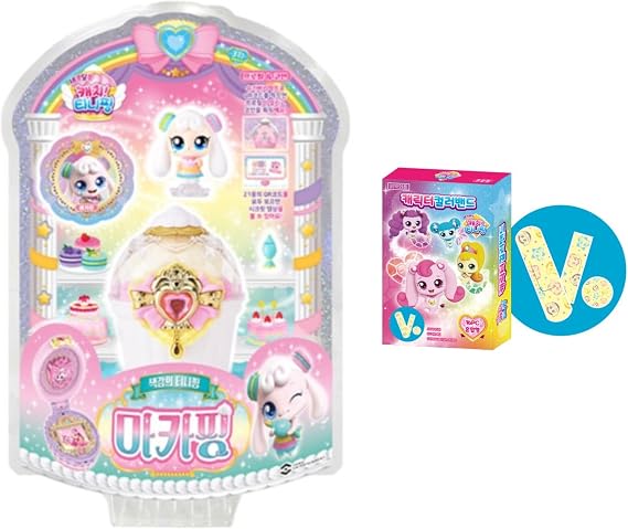 Catch Teenieping Season 4 Mini Figure Toy Macaping + Teenieping Bandage 16pcs, Pink