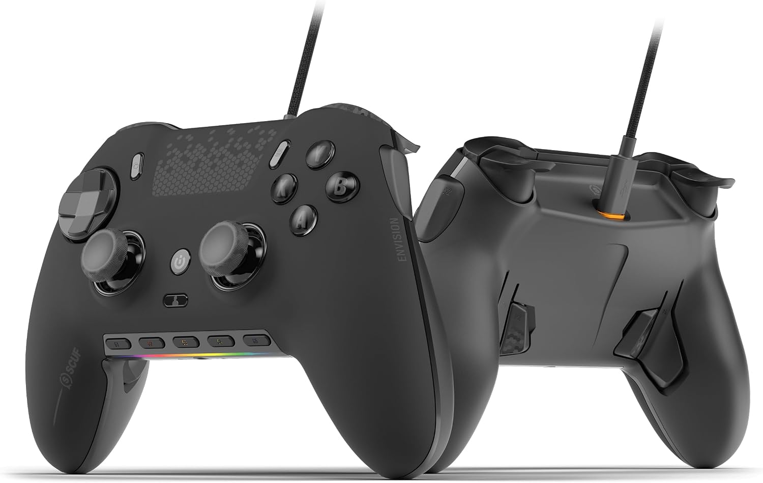 SCUF ENVISION Wired PC Game Controller - 5 Remapable G Keys - Remapable Backpaddle - iCUE Compatible - Black