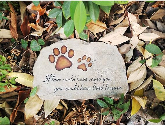 Pet Memorial Stone Marker for Dog or Cat, Garden Stone for Loved Pet, Pet Grave Headstone Tombstone, Loss of Pet Gift