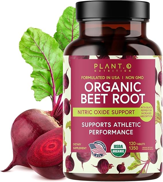 Organic Beet Root Capsules 1350mg - USDA Organic Beetroot Supplement