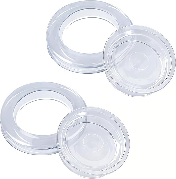 2 Pack Patio Table Umbrella Hole Ring and Cap Set for Standard Table Hole