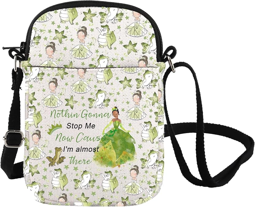 FOTAP Frog Princess Crossbody Bag FrogPrincess Shoulder Bag Princess Lover Gift Princesses Tiana Gift Magic Kingd*m Gifts