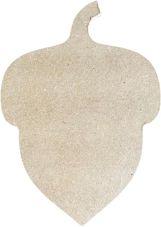 Wooden Cutouts, Unfinished Wood Cutout for Painting and Crafting by SUNBELT, 4 INCH x 6 INCH (Acorn, (Pack of 25))