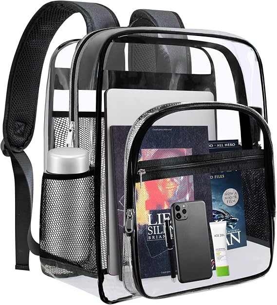 Clear Backpack,Sturdy Shape Heavy Duty Large Clear Backpack,Casual Daypacks