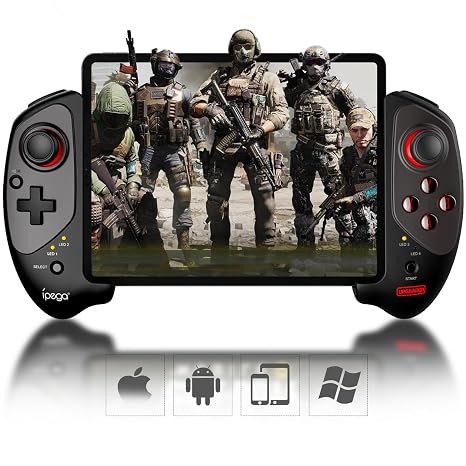 Joso Wireless Controller for iPad & Tablet, Compatible with iPhone & Android Phone, Bluetooth Game Controller with Clamp Lockable iPad/Tablet, Play COD Mobile, Genshin Impact, Cloud Gaming