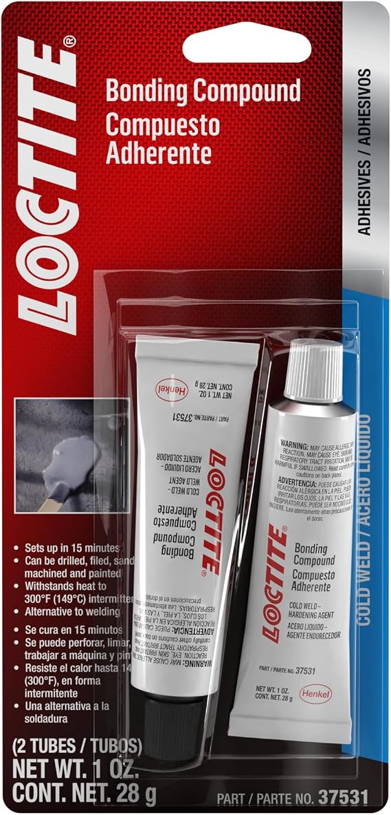 Loctite 37531 LocWeld Epoxy Bonding Compound Tube - 1 oz., (Pack of 2)