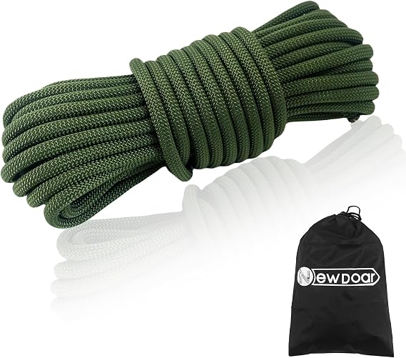 NewDoar Outdoor Rope 14KN/18KN 8mm/10mm High Strength Accessory Cord Rope Double Braid Multifunctional Cord for Camping, Hiking, Fishing, Hauling Loads, Hammocks,Tents