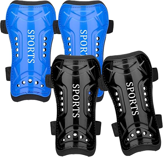 Soccer Shin Guards with Adjustable Double Strap Toddler Kids Youth