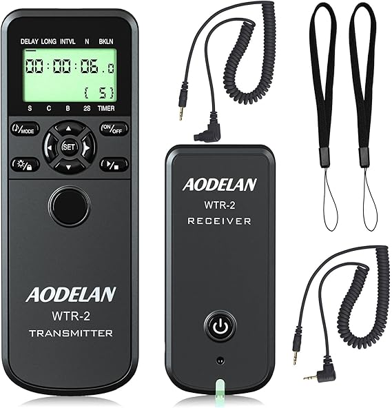 Camera Wireless Shutter Release Timer Remote Control for Canon | for Canon EOS R, ROS RP, EOS RA, R6, R5, 80D, 77D, 70D, 250D, 90D, 10D, T7, T6i, T6s, T5i, T4i, PowerShot SX70H, RS-60&TC-80N