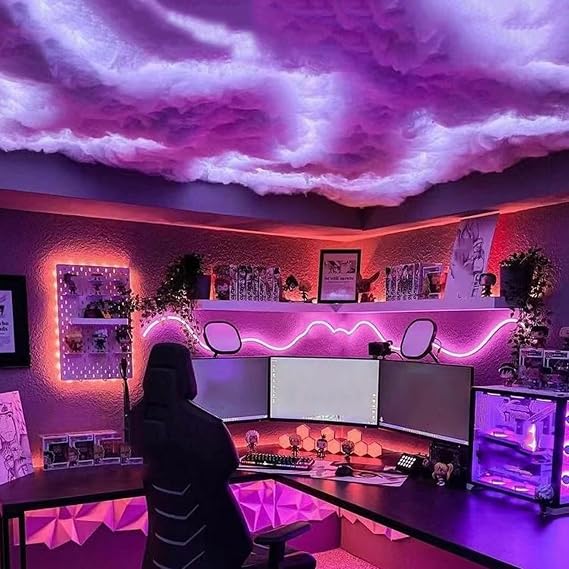 16.4Ft 3D Cotton Cloud Light, LED Clouds Lights for Ceiling [Energy Class A]