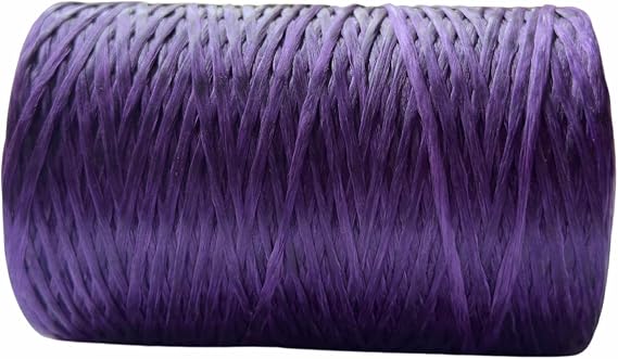 Kulay Artificial Deer Sinew Purple Waxed Flat Polyester Thread for Beading, Leather, Tie-dye Crafts and Sewing, Brown Sinue (5-Ply, 300 Yards or 900 Feet)
