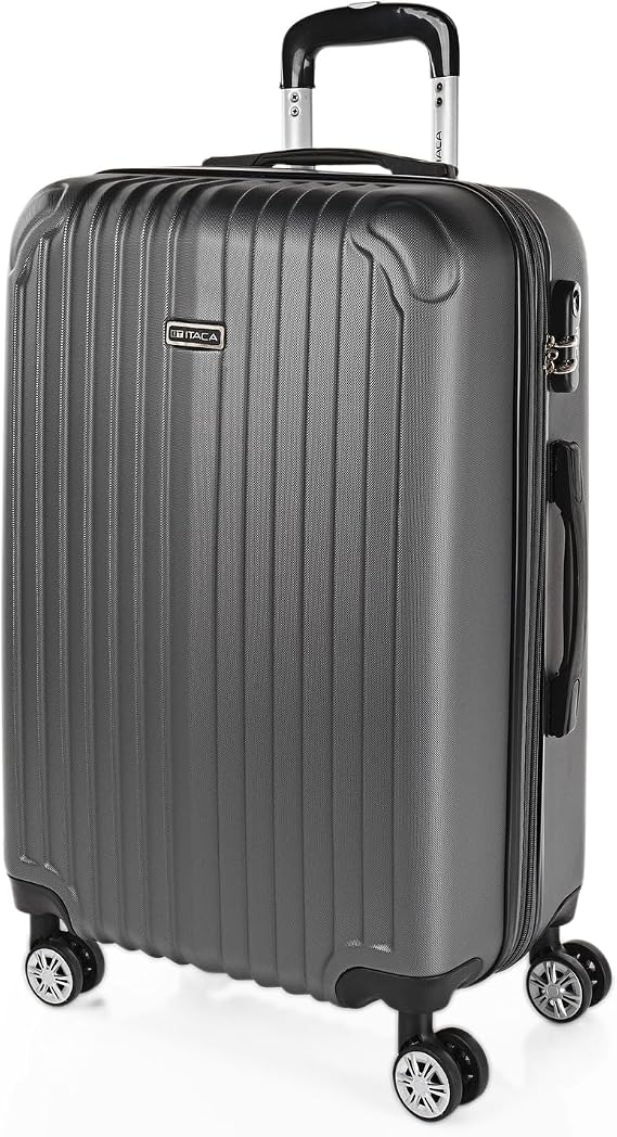 ITACA - Travel Suitcases Set Suitcases 4 Wheels - Travel Luggage Set - Lightweight Travel Suitcases Set Combination Lock, anthracite, Casual