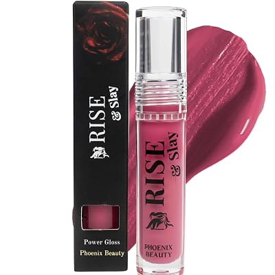 Power Gloss Mauve Pink Vegan Lip Gloss with High Pigment, Hyaluronic Acid & Jojoba for Bold, Non-Sticky, Moisturizing Shine Flirtini